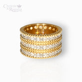 Triple Band from George IV Diadem - Double Row Gold Toned - Ring